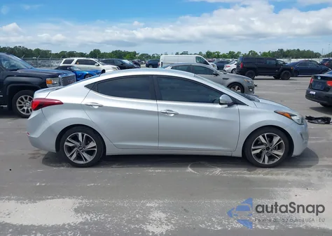 2016 Hyundai Elantra Limited from USA, damaged, VIN 5NPDH4AE4GH779458